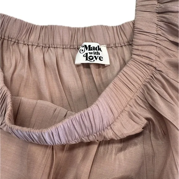 Made with Love Dusty Rose Babydoll Dress Size Large - Picture 4 of 8